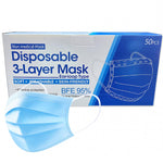 3-Ply Blue Face Masks 50/BX
